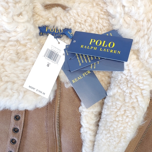 Polo Ralph Lauren Leather Shearling-lined Gilet - Picture 15 of 16